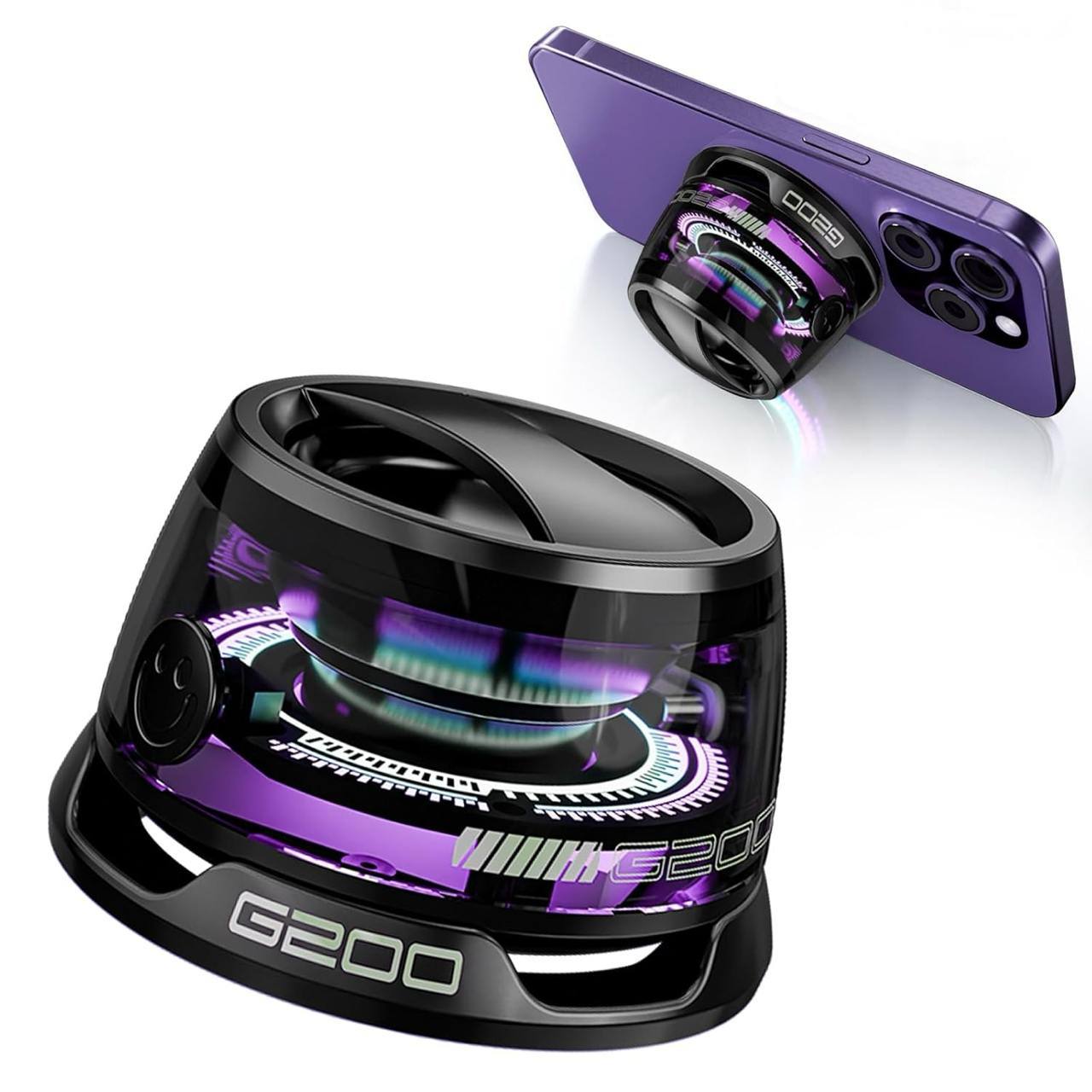 G200 Mini Bluetooth Speaker – RGB Lights & Magnetic Base